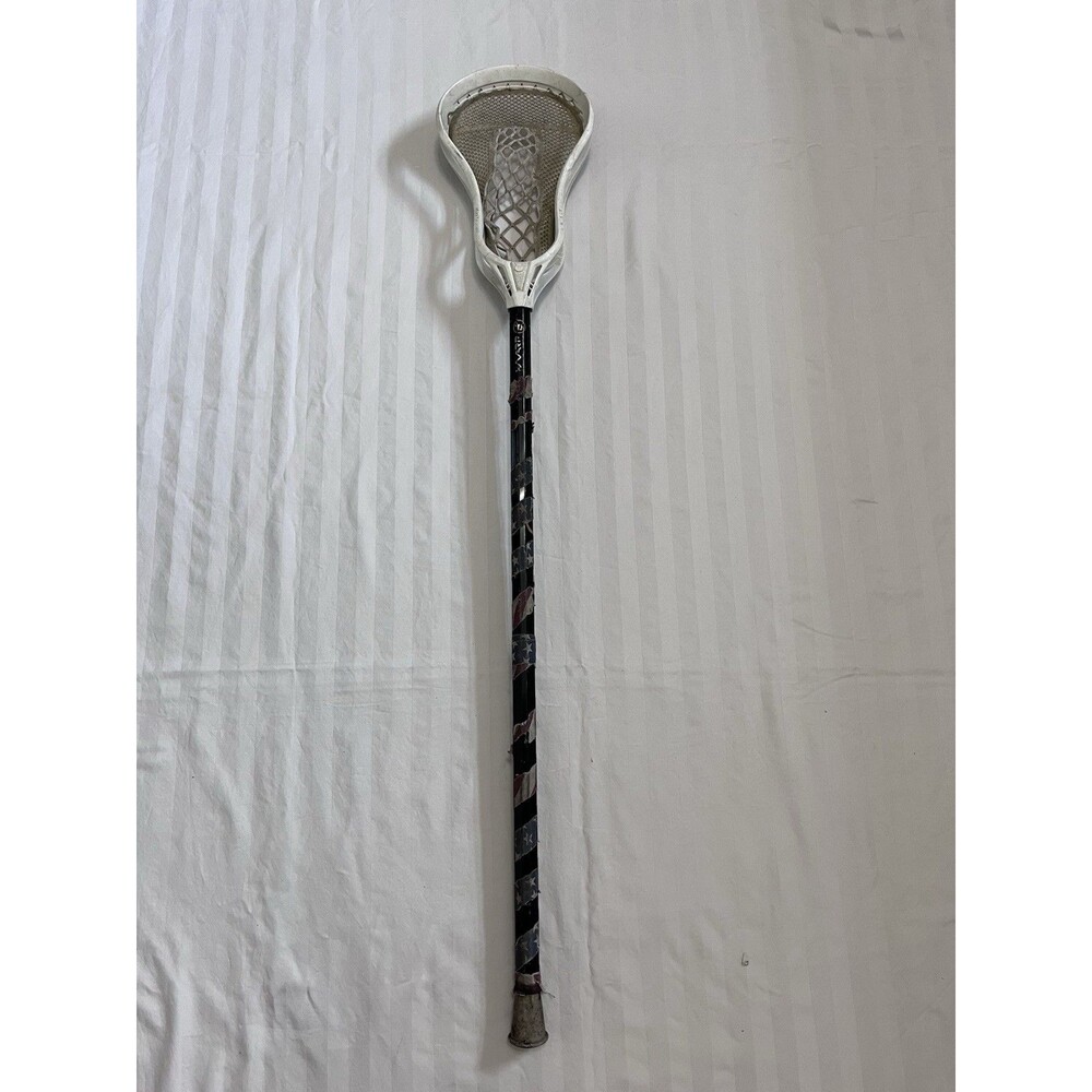 Warrior Evo Warp Next Lacrosse Head White Strung w/ Alloy 6000 Shaft Complete